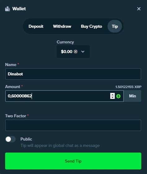 how to give tip in stake|How to tip money .